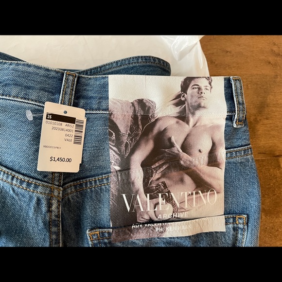 NWT Valentino DENIM JEANS ARCHIVE 1985 PRINT 26 - Picture 7 of 7
